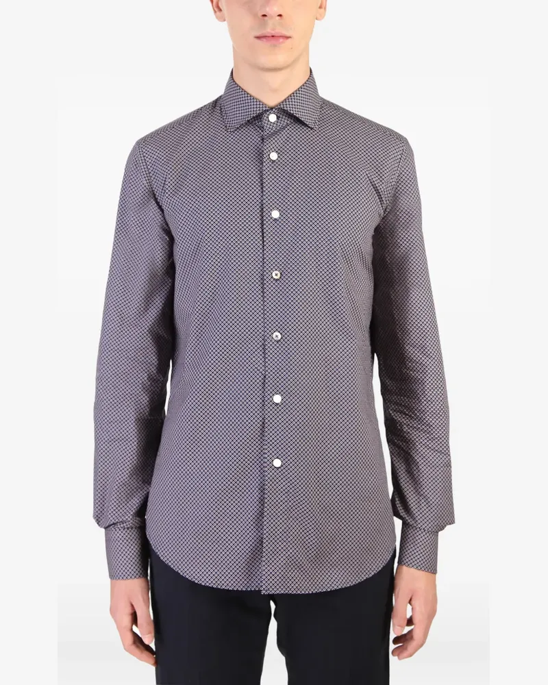 Dell'oglio Hemd mit Print - Blau Blau