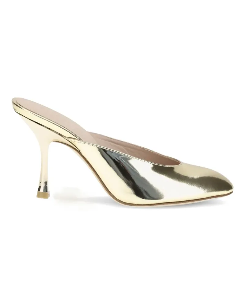 Stuart Weitzman Madison Mules mit runder Kappe - Gold Gold