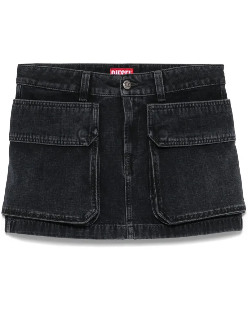 Diesel De-Ton Minirock - Schwarz Schwarz