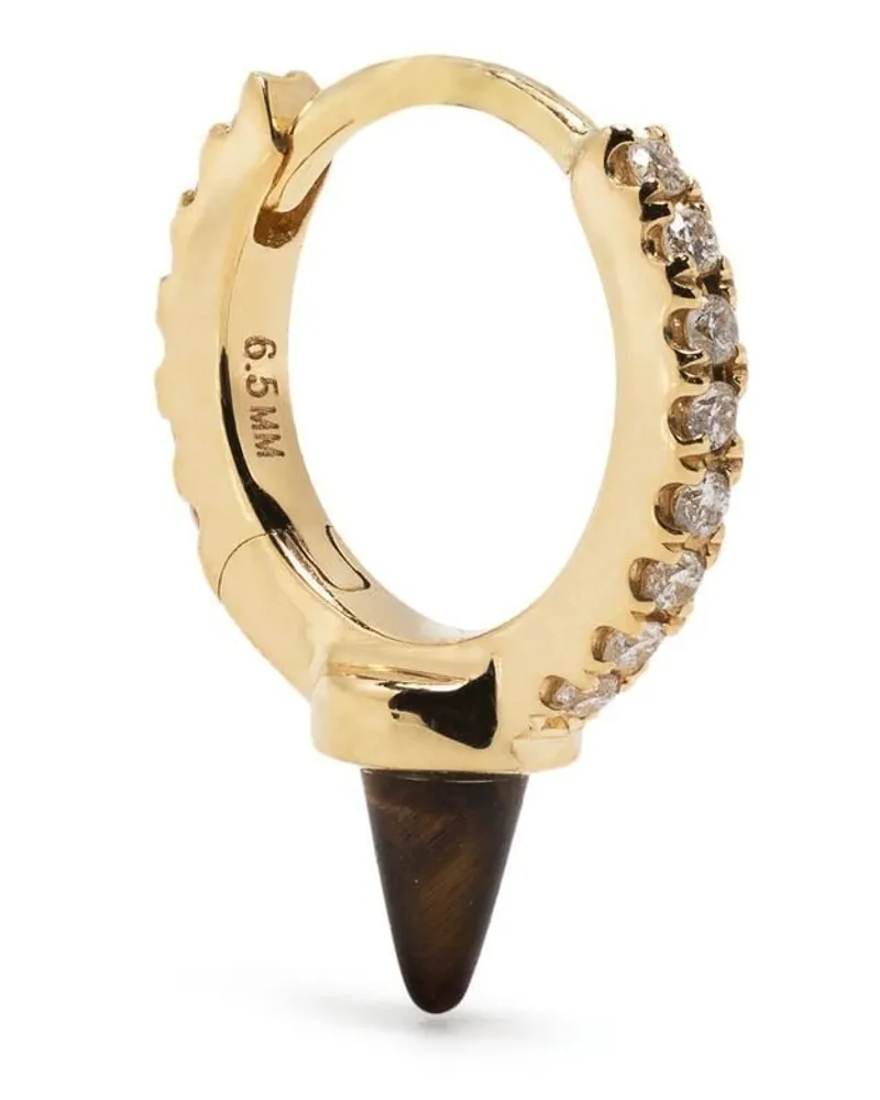 Maria Tash 18kt Gelbgoldcreole mit Diamanten Gold