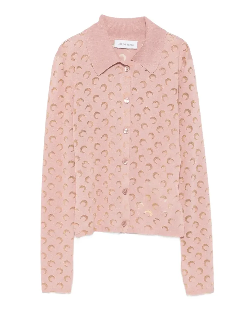 Marine Serre moon-patterned cardigan - Rosa Rosa