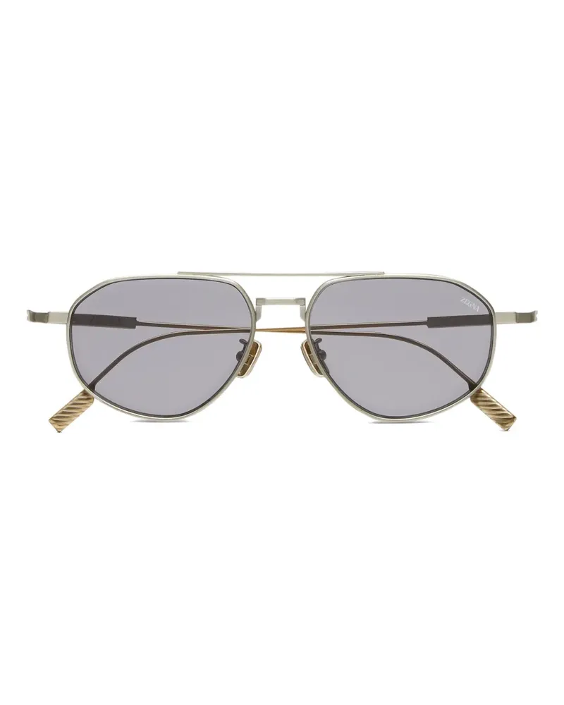 Ermenegildo Zegna Getönte Pilotenbrille - Silber Silber