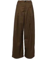 Tout a Coup Hose mit Bundfalten Braun