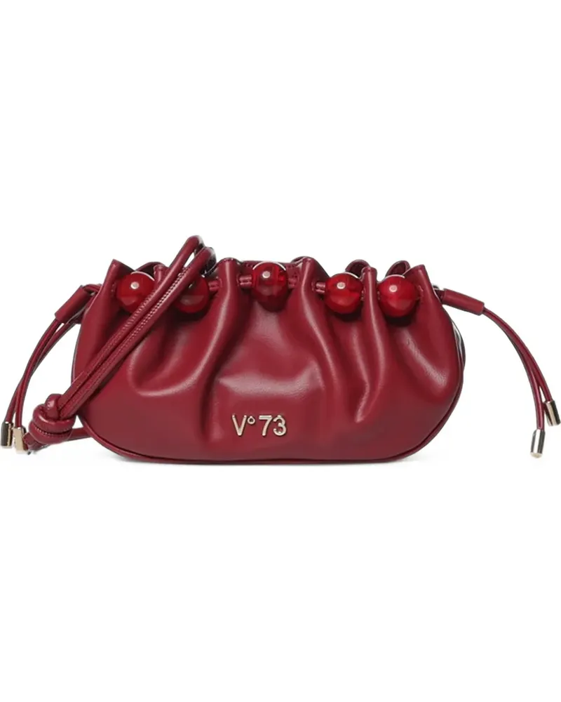 V°73 Topazio bead-embellished ruched mini bag - Rot Rot