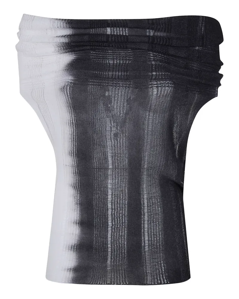 Pier Antonio Gaspari tie-dye top - Schwarz Schwarz