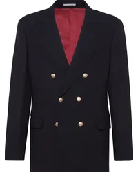 Brunello Cucinelli Doppelreihiger Blazer Blau