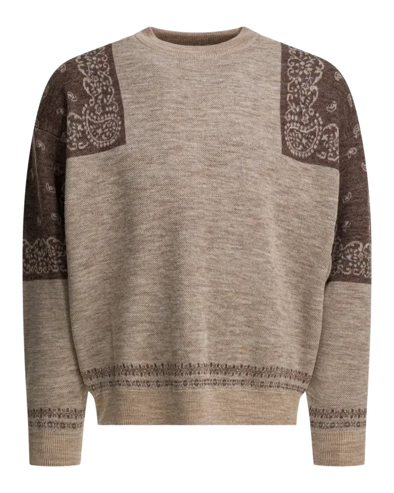 KAPITAL Pullover mit Paisley-Detail - Nude Nude