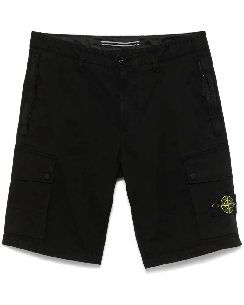 Stone Island Supima Cargo-Shorts - Schwarz Schwarz
