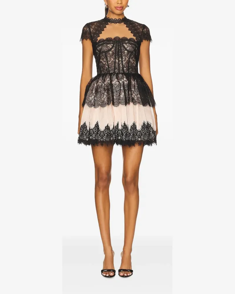 BRONX AND BANCO Daphne Minikleid aus Spitze - Schwarz Schwarz