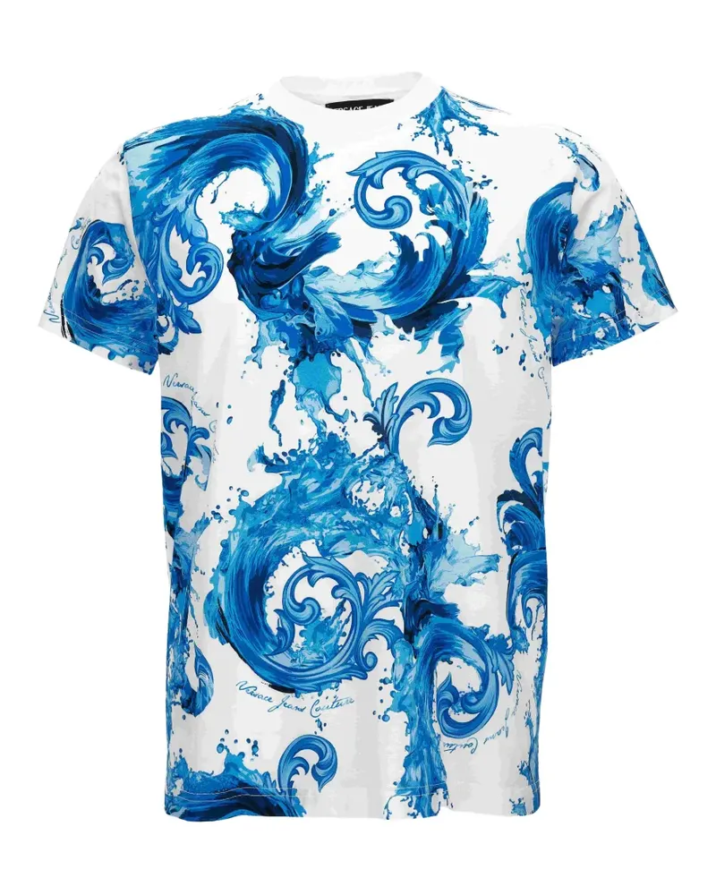Versace Jeans T-Shirt mit grafischem Print - Weiß Weiß
