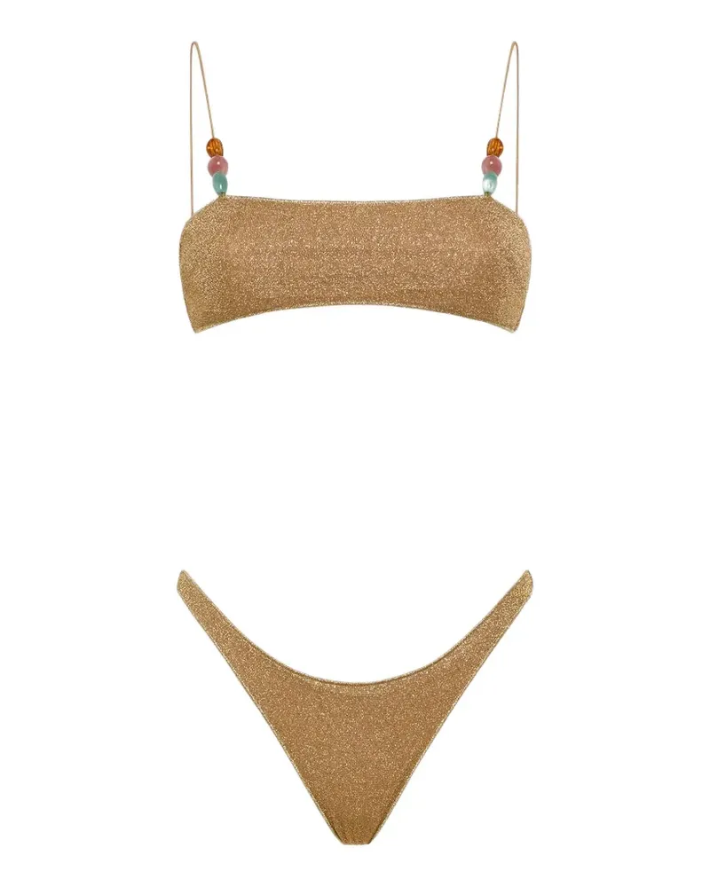 Oséree bead-embellished bikini - Gold Gold