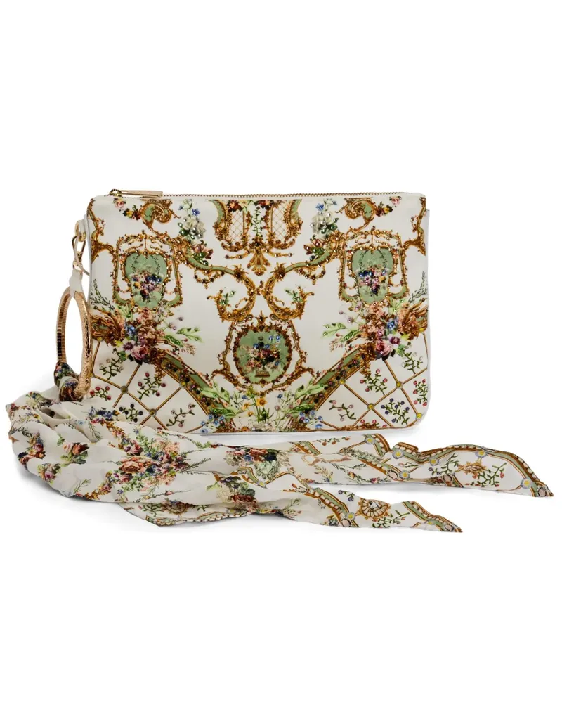 Camilla Clutch aus Seide - Weiß Weiß