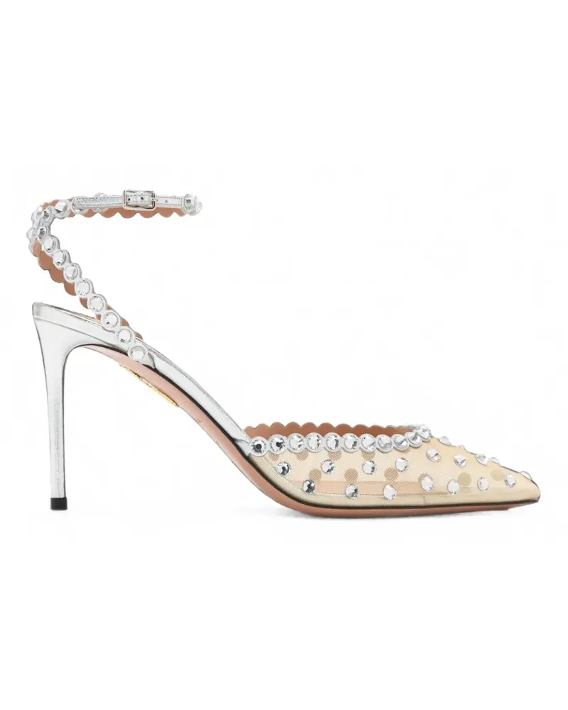 Aquazzura Pumps mit Kristallen - Nude Nude