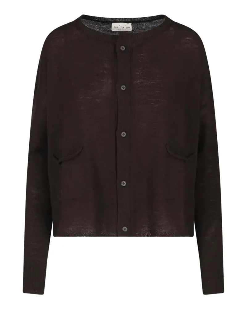 MA'RY'YA button-fastening virgin wool cardigan - Braun Braun