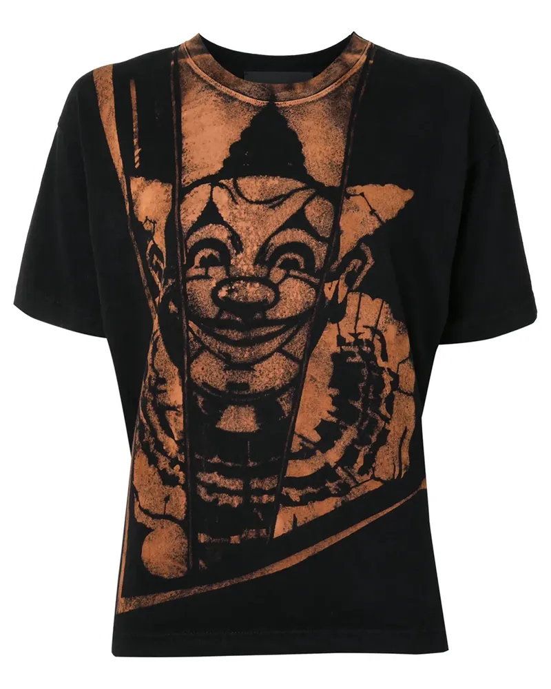 Aganovich T-Shirt mit grafischem Print - Schwarz Schwarz