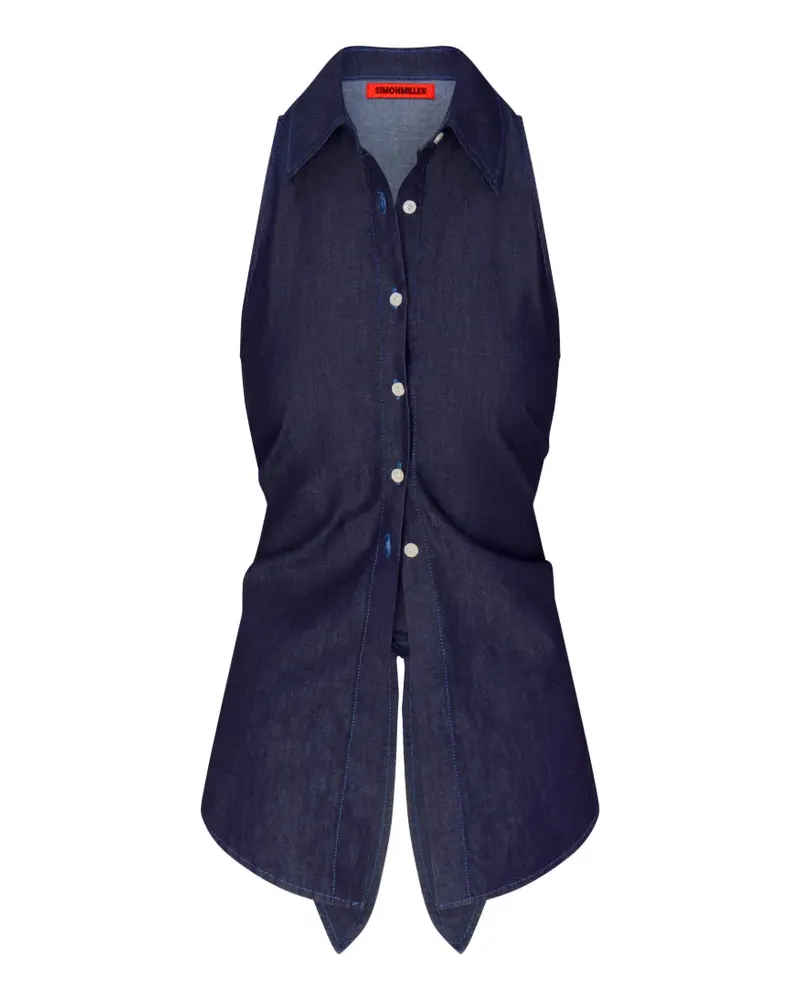 Simon Miller Geknöpftes Loch Top - Blau Blau