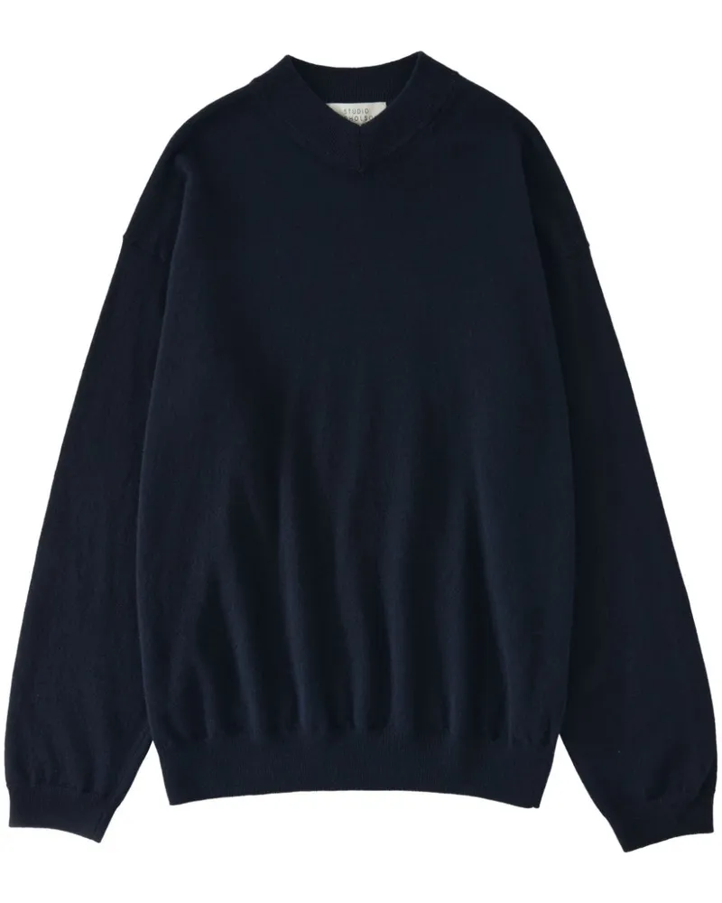 Studio Nicholson Gestrickter Roth Pullover - Blau Blau