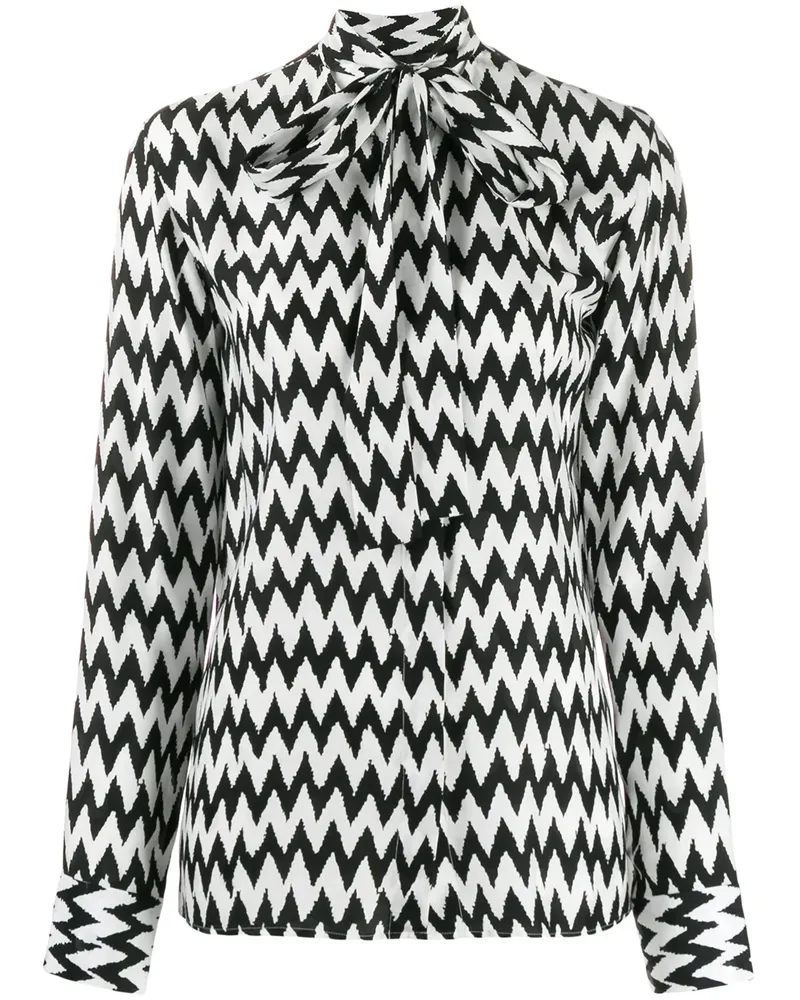 Haider Ackermann Schluppenbluse mit Print - Schwarz Schwarz