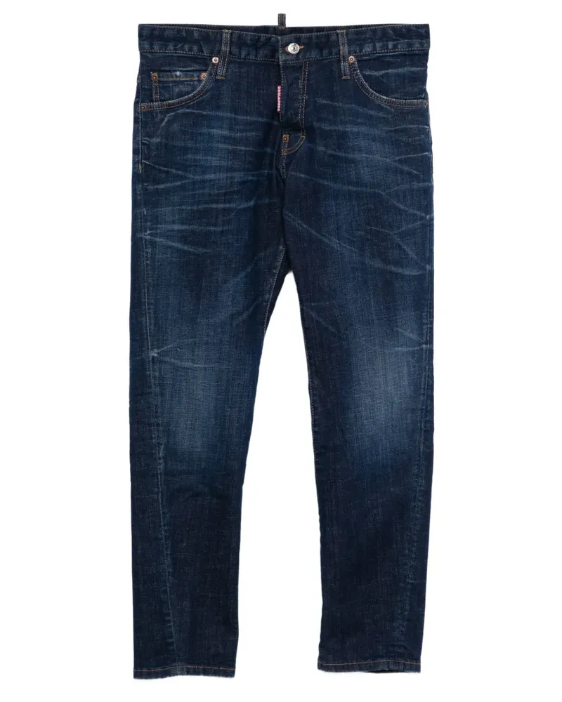 Dsquared2 Jeans mit Logo-Patch - Blau Blau