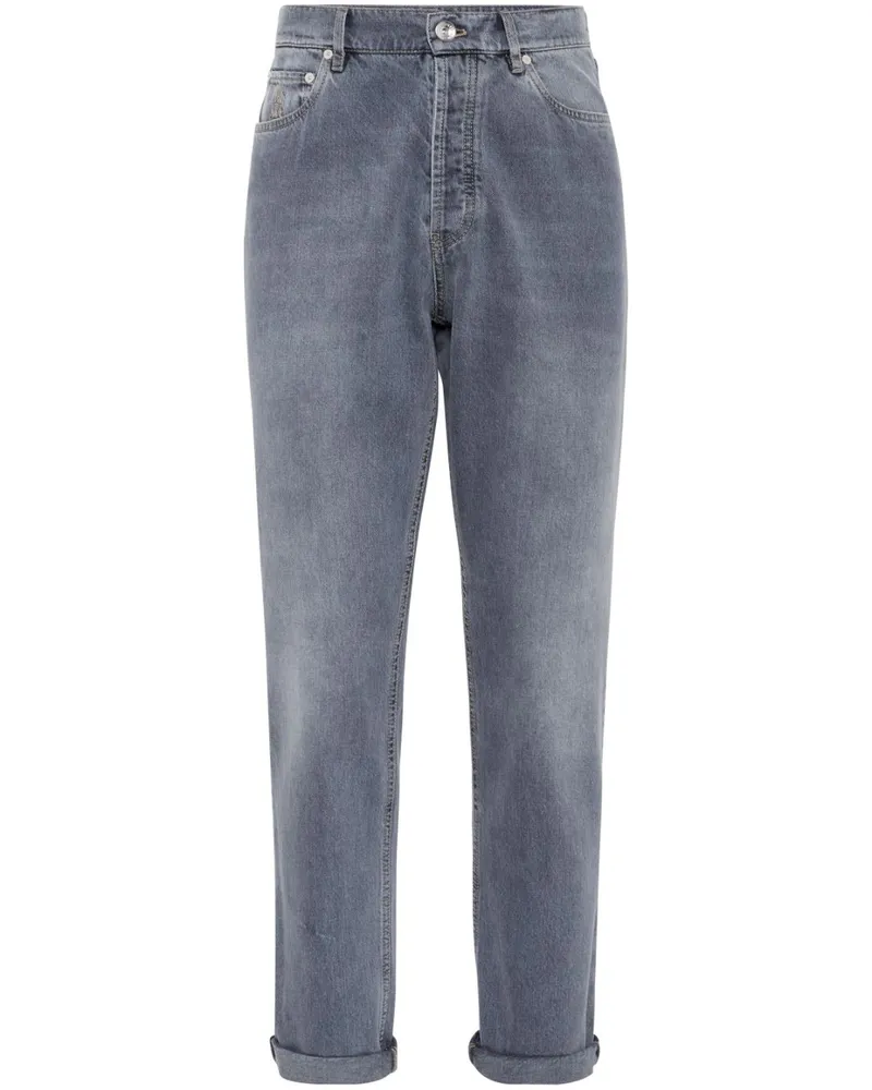 Brunello Cucinelli Jeans mit umgeschlagenem Saum - Grau Grau