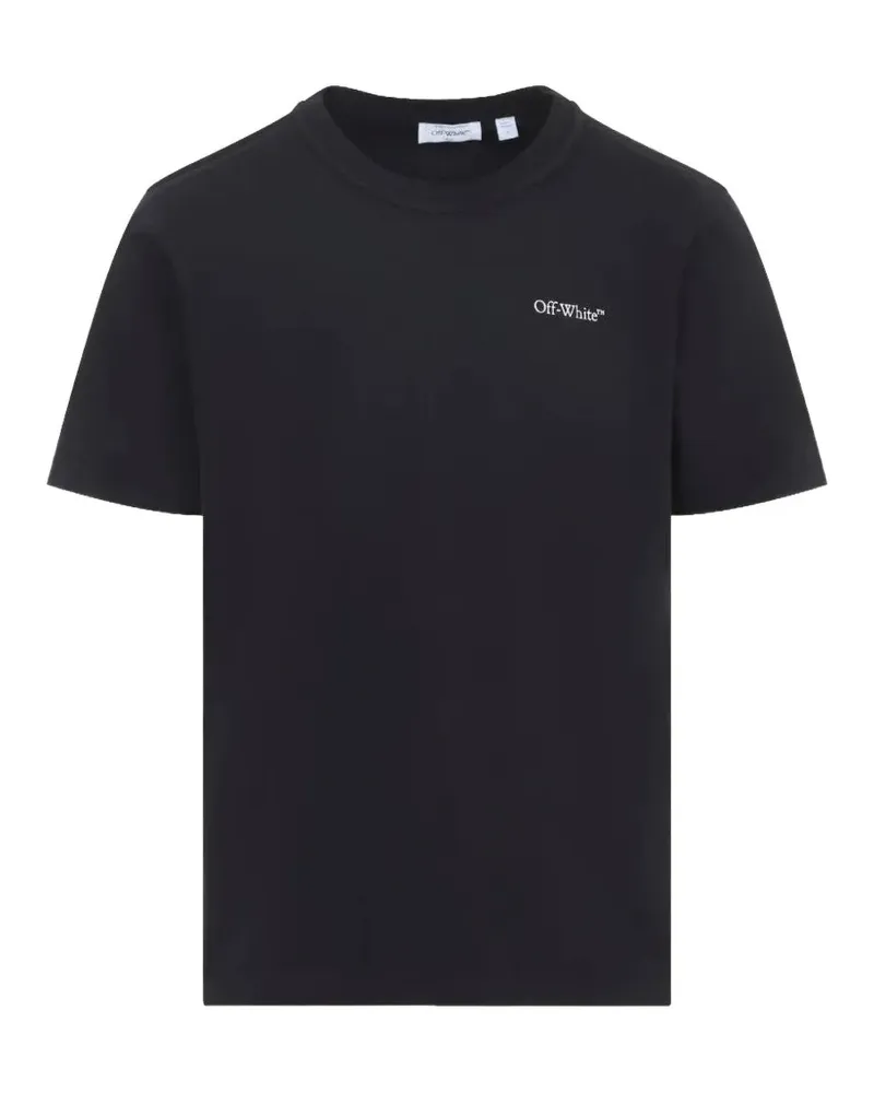 OFF-WHITE logo-print cotton T-shirt - Schwarz Schwarz