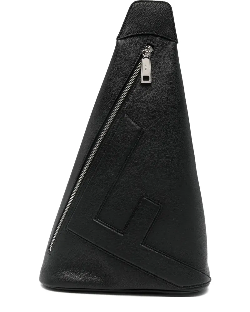 Fendi Rucksack mit dreieckigem Riemen - Schwarz Schwarz