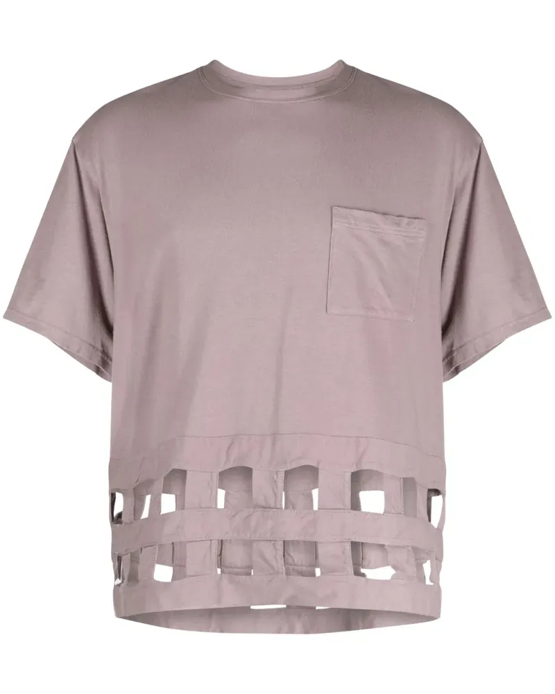 KAPITAL T-Shirt mit Cut-Outs - Violett Violett