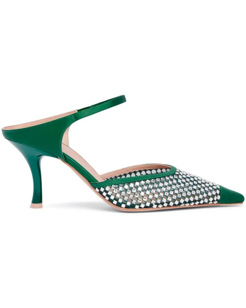 Malone Souliers Vega Mules mit Kristallen 70mm - Grün Grün