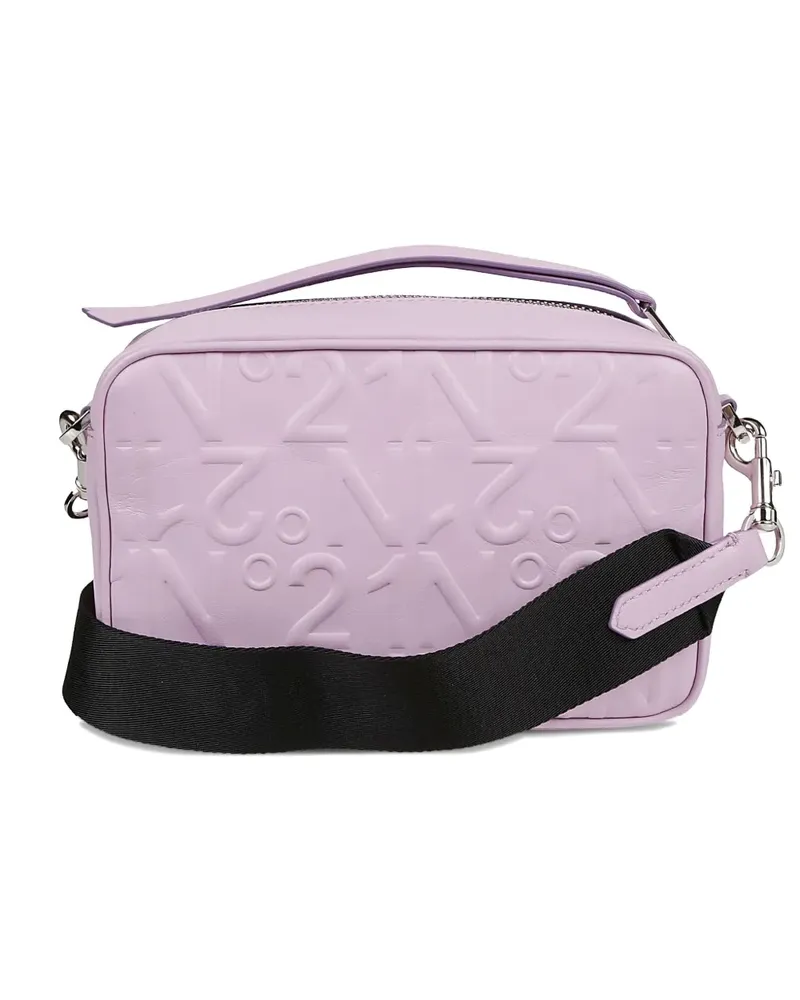 N° 21 Schultertasche mit Logo-Prägung - Violett Violett