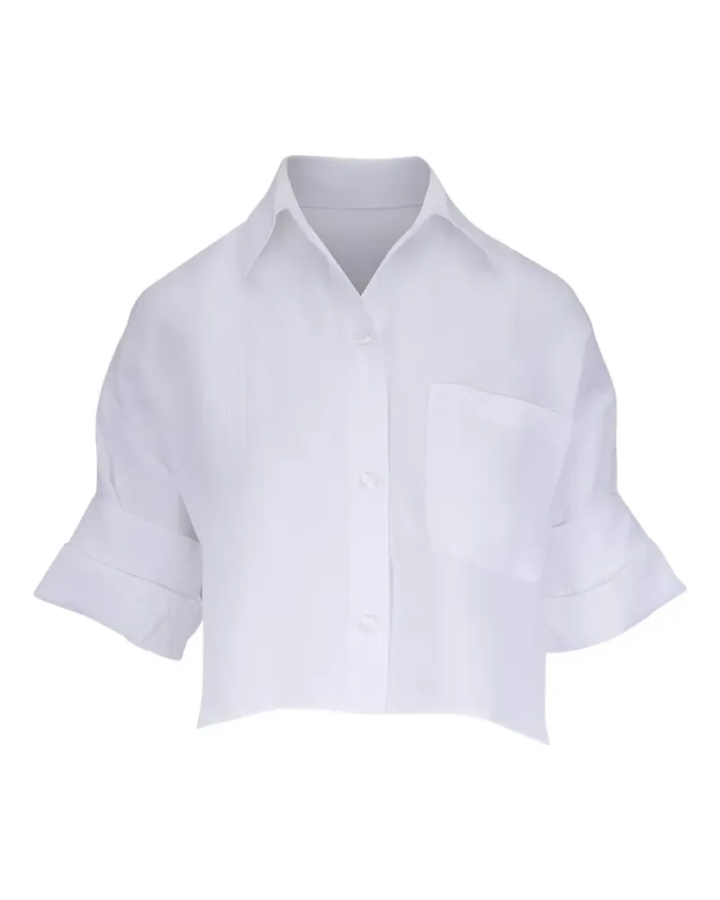 TWP The Next Ex cropped short-sleeve shirt - Weiß Weiß