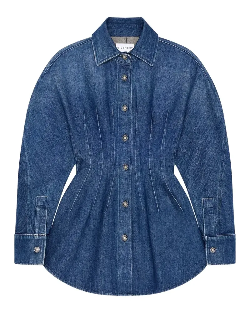 Givenchy Cocoon Kleid aus mittelblauem Denim Blau