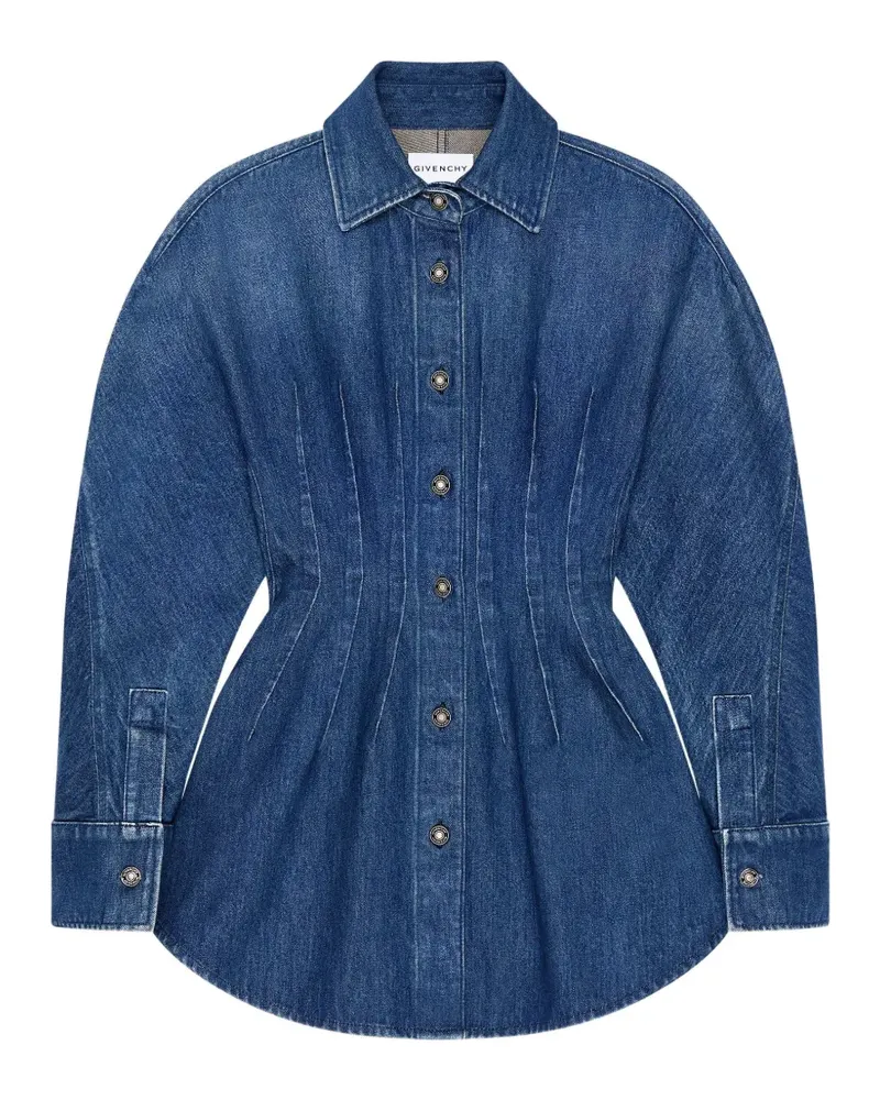 Givenchy Cocoon Kleid aus mittelblauem Denim Blau