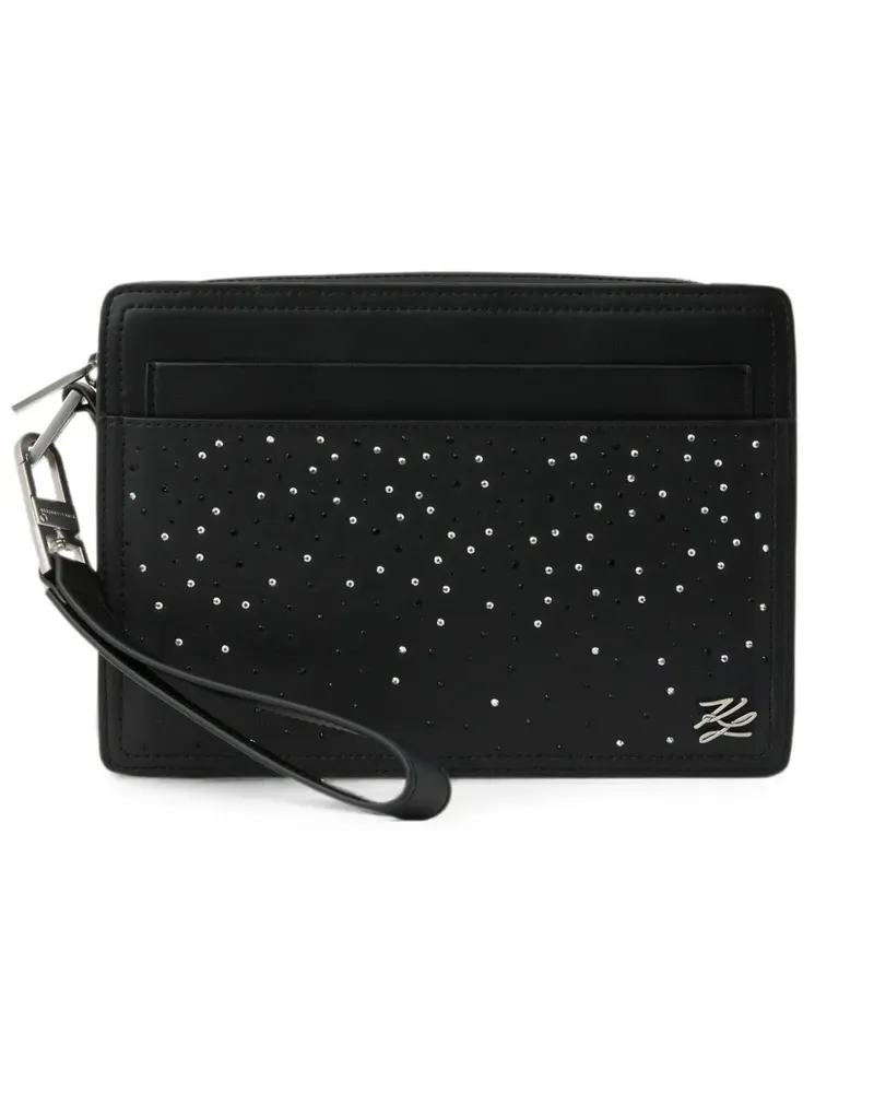 Karl Lagerfeld K/Autograph Beutel mit Strass - Schwarz Schwarz
