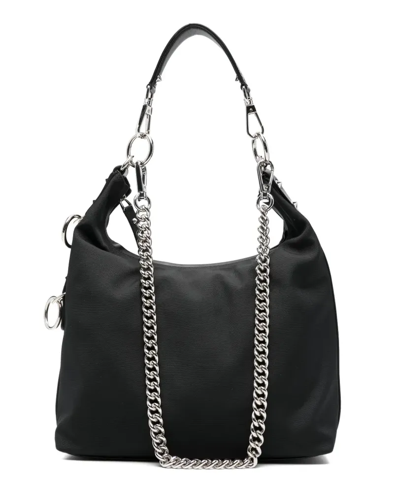R13 Kettenschultertasche mit Nieten - Schwarz Schwarz