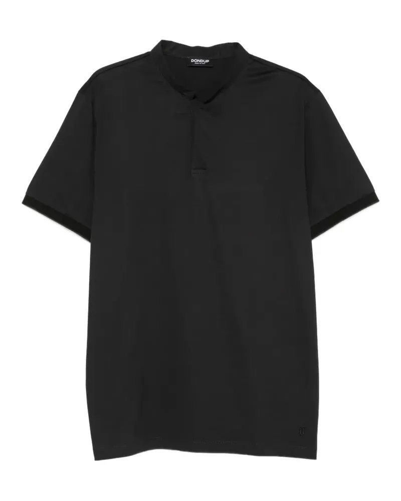 Dondup Poloshirt mit gerippten Bündchen - Schwarz Schwarz