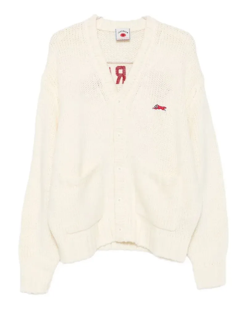 Billionaire Boys Club College chunky-knit V-neck cardigan - Nude Nude