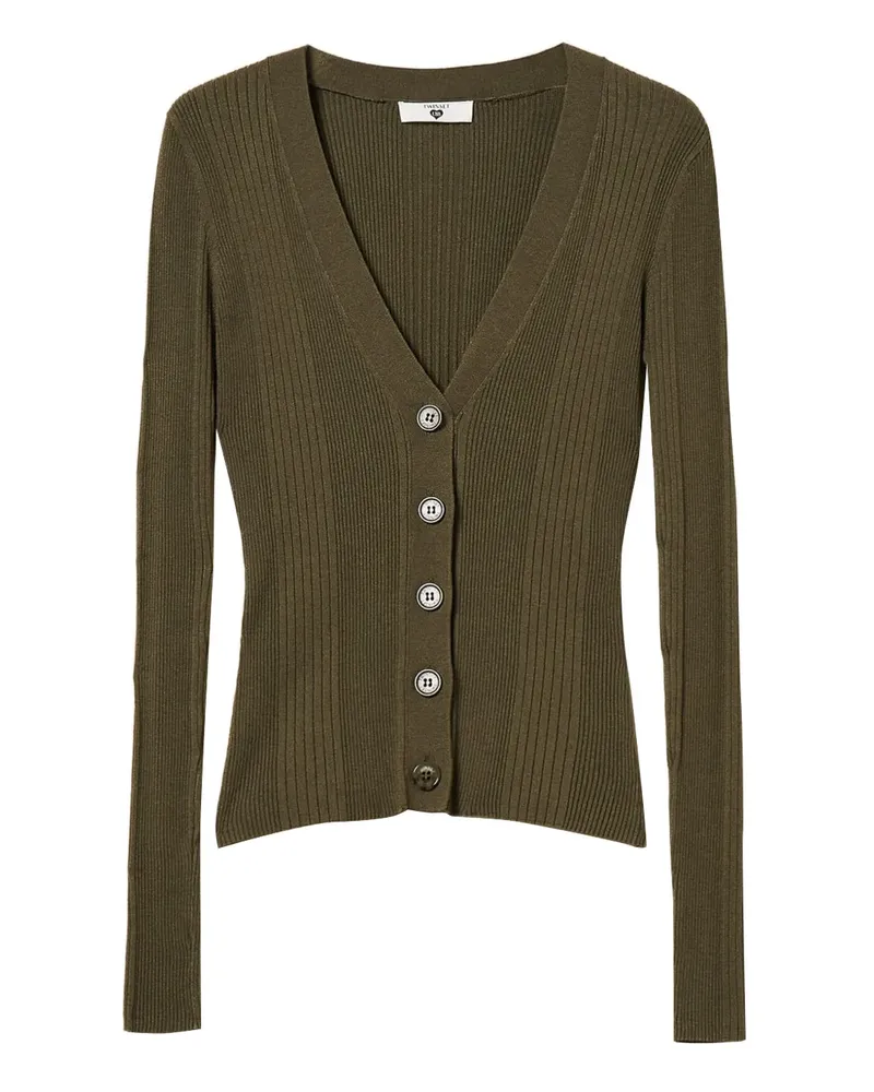 Twin-Set Gerippter Cardigan - Grün Grün