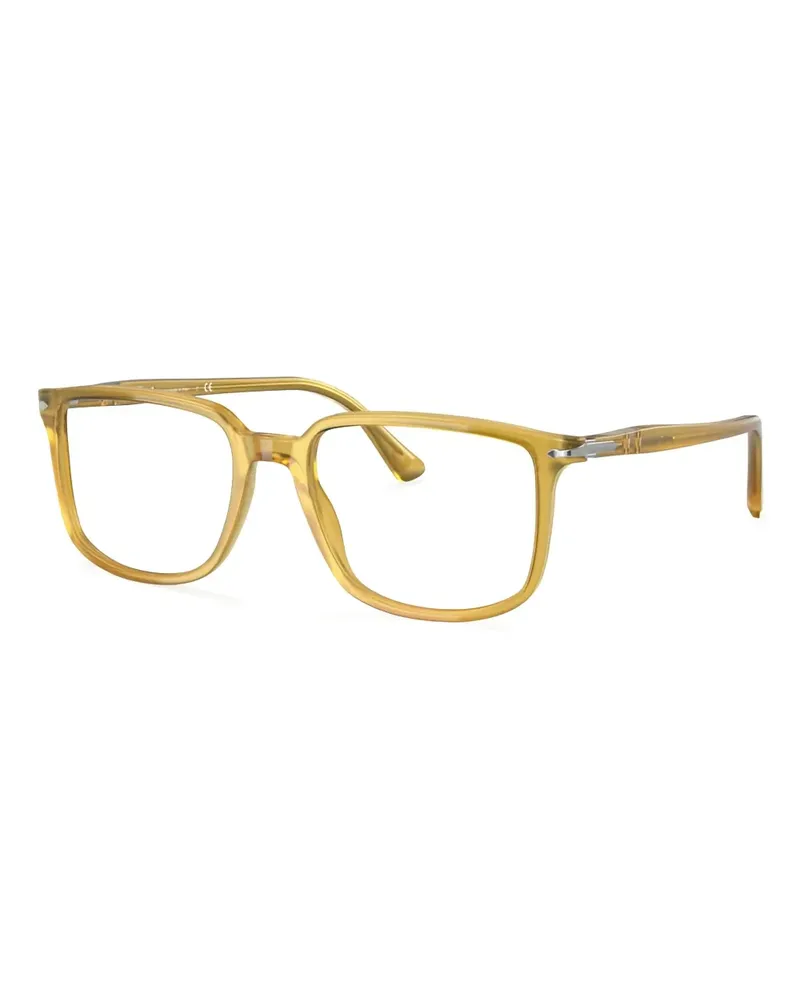 Persol Brille mit eckigem Gestell - Gelb Gelb