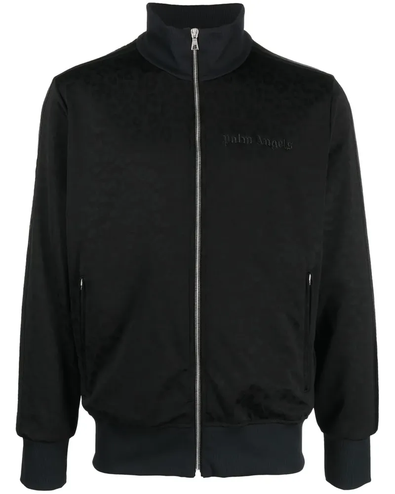 Palm Angels Sportjacke mit Logo-Print - Schwarz Schwarz