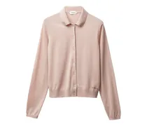 Cardigan mit Stickerei - Rosa