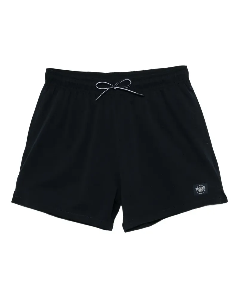 Emporio Armani drawstring label shorts - Blau Blau