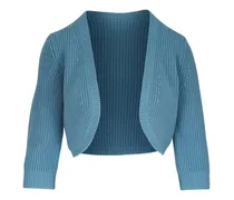 Klassischer Cropped-Cardigan - Blau