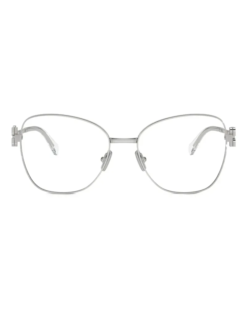 Miu Miu Cat-Eye-Brille mit Tempeldetail - Silber Silber