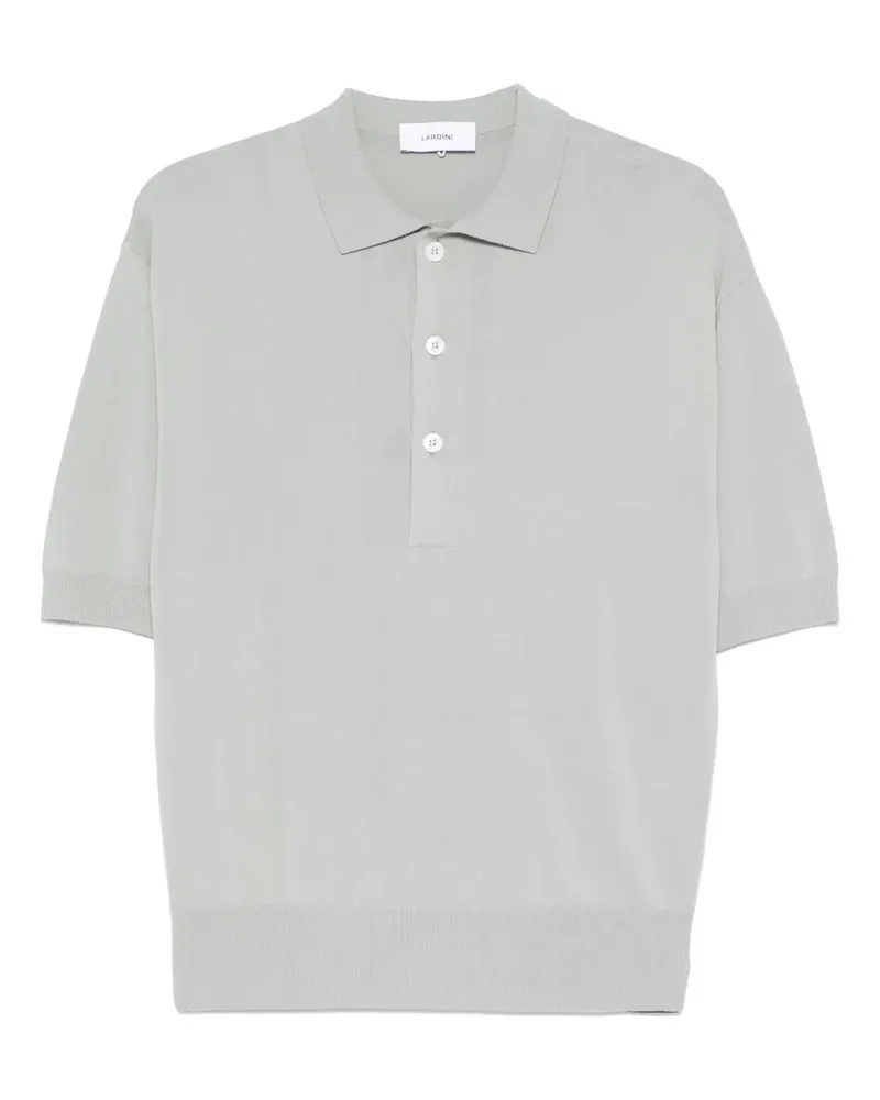 LARDINI Gestricktes Poloshirt - Grau Grau