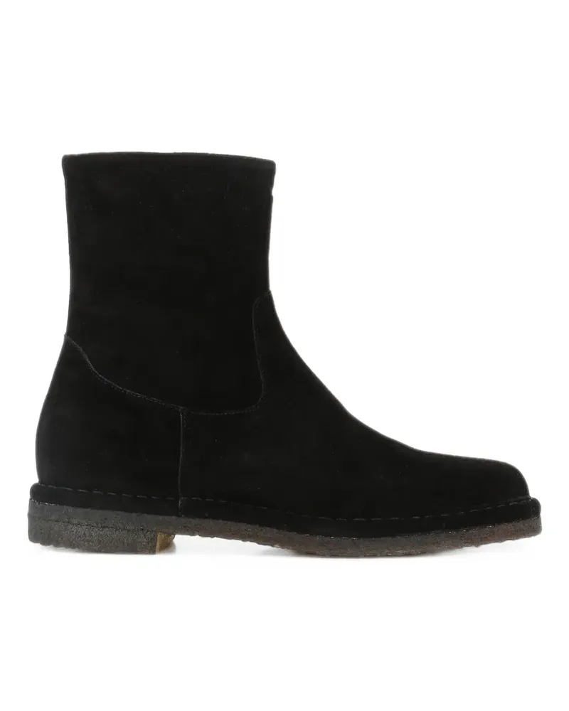 Roberto del Carlo Stiefeletten aus Wildleder - Schwarz Schwarz