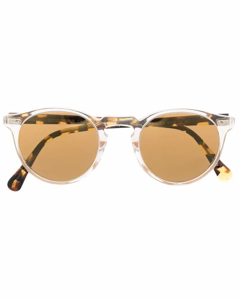 Oliver Peoples Runde Gregory Sonnenbrille - Gelb Gelb