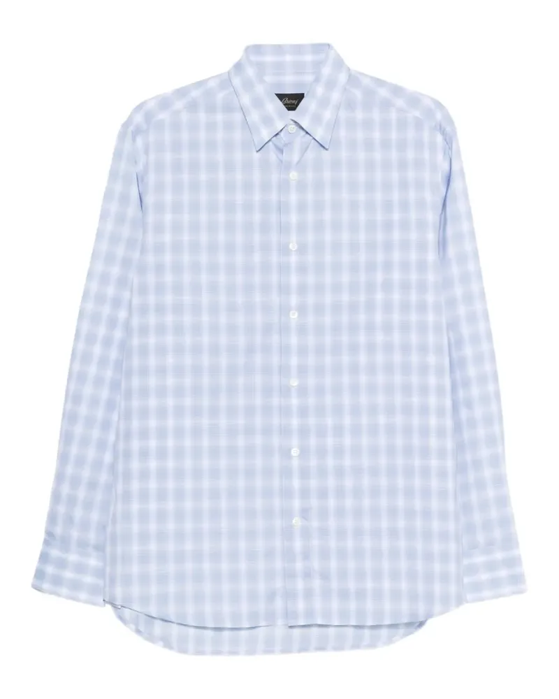 Brioni Kariertes Hemd - Blau Blau
