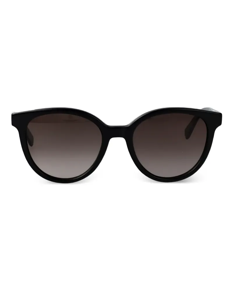 Longchamp logo-plaque round-frame sunglasses - Schwarz Schwarz