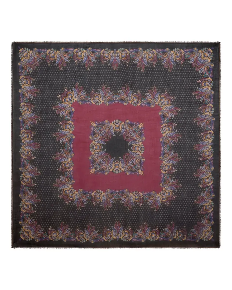 Etro Schal aus Kaschmir mit Paisleymuster - Schwarz Schwarz
