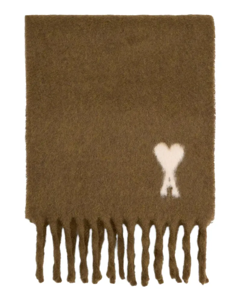 AMI Paris Ami de Coeur Schal - Braun Braun